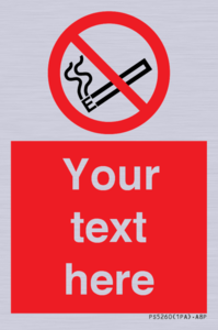 Custom No E-cigarettes / Vaping Sign
